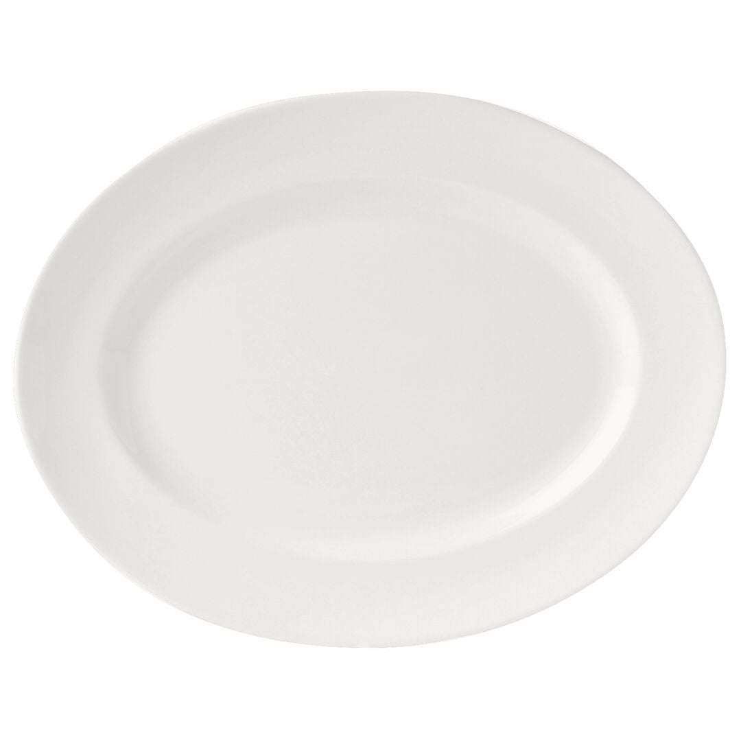 Monaco White Oval Vogue Plate 33cm (13") Box of 12