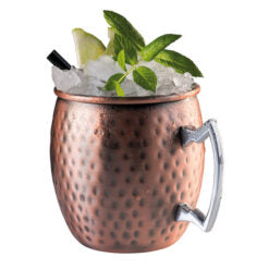 Antique Hammered Copper look Moscow Mule Barrel Mug