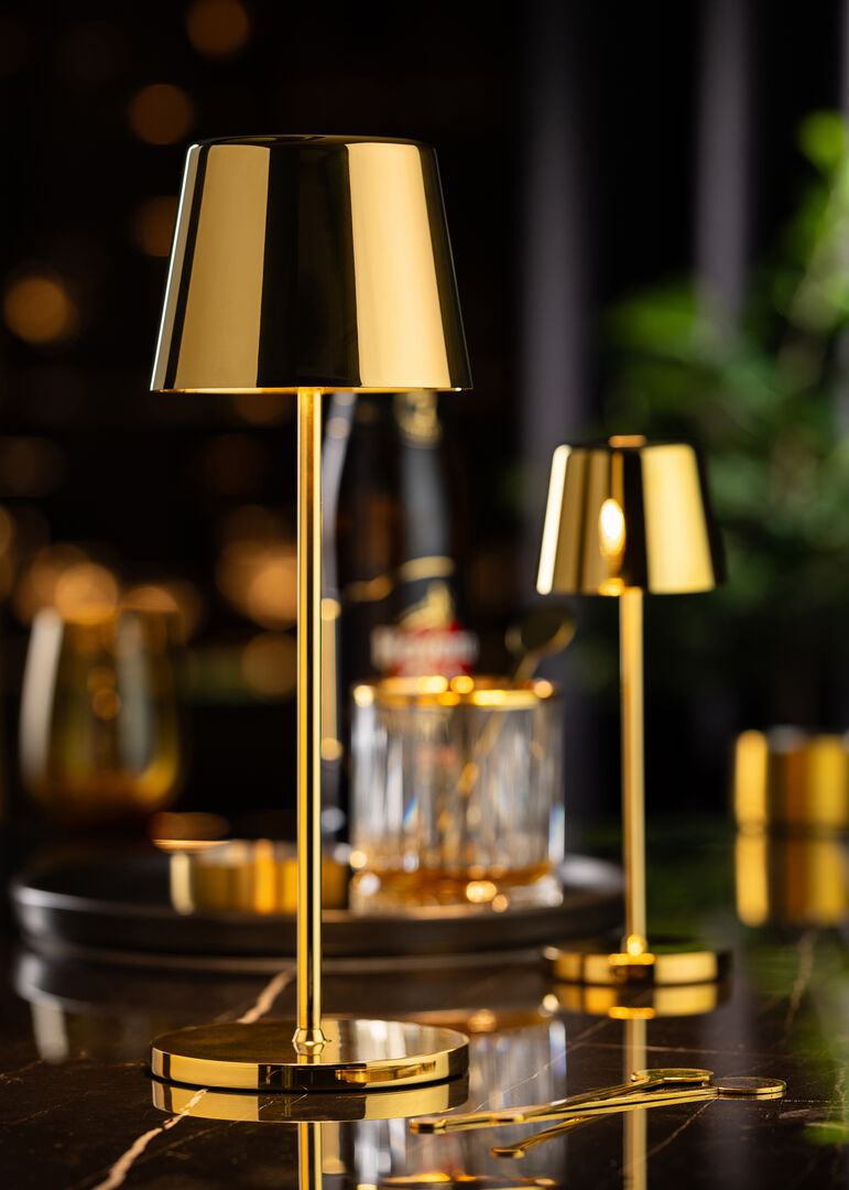 Utopia Bermuda LED Cordless Lamp 32cm - Gold