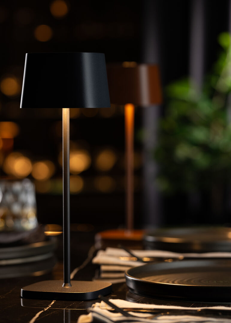 Utopia Montego LED Cordless Lamp 30cm - Black