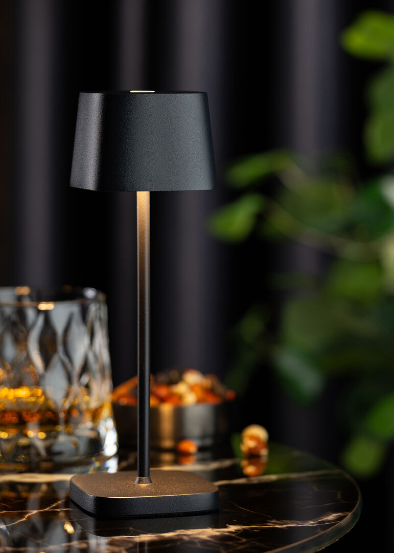 Utopia Montego Micro LED Cordless Lamp 20cm - Black