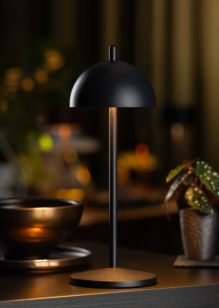 Utopia Antigua LED Cordless Lamp 30cm - Black