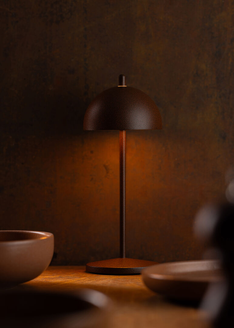 Utopia Antigua LED Cordless Lamp 30cm - Corten