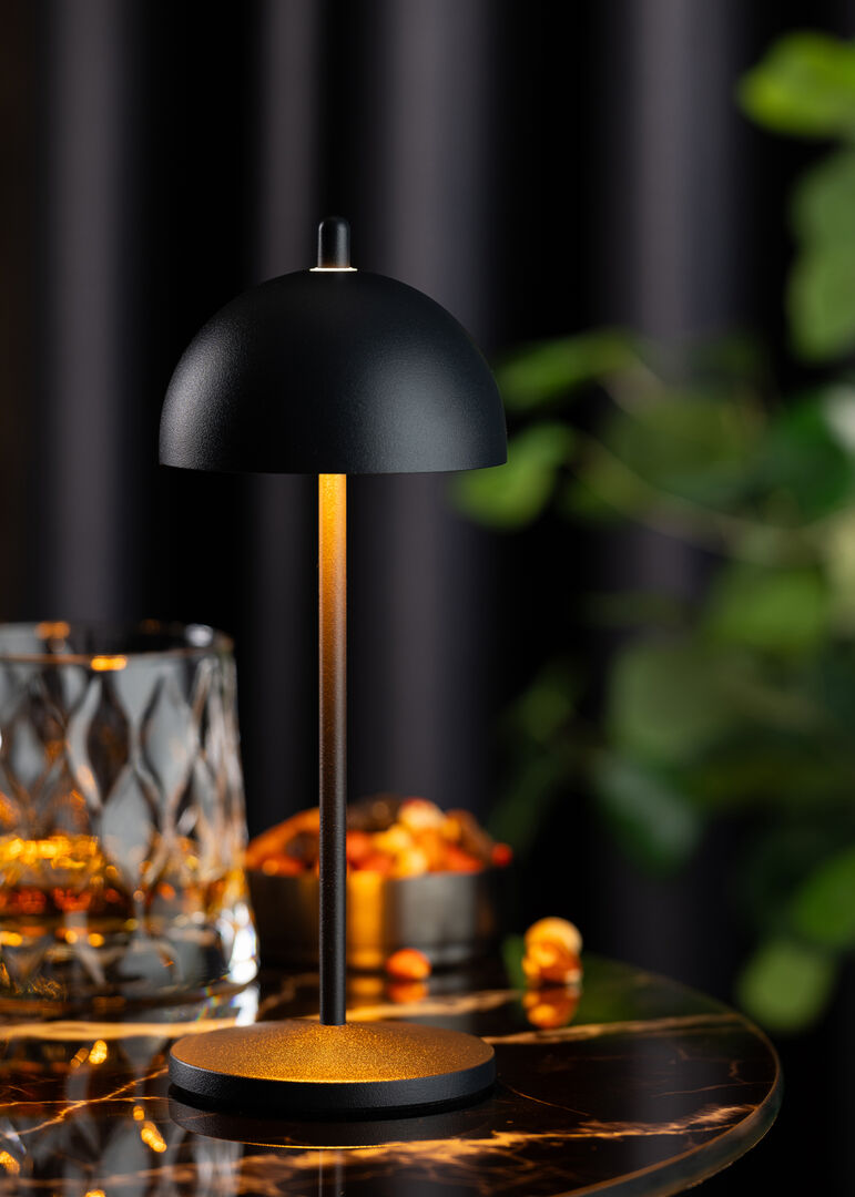 Utopia Antigua Micro LED Cordless Lamp 20cm - Black