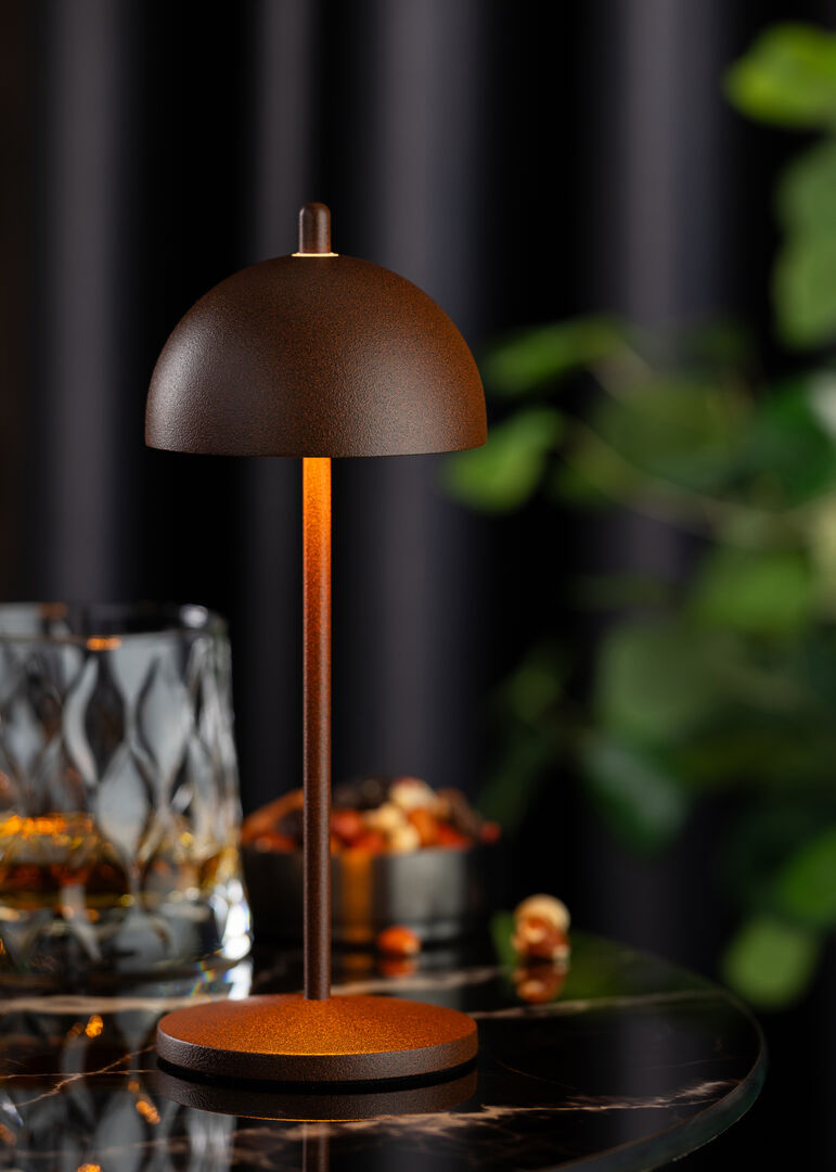 Utopia Antigua Micro LED Cordless Lamp 20cm - Corten