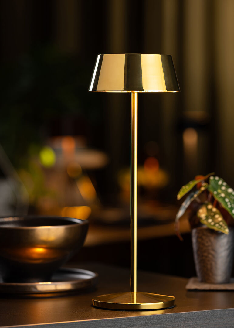 Utopia Martinique LED Cordless Lamp 30cm - Gold
