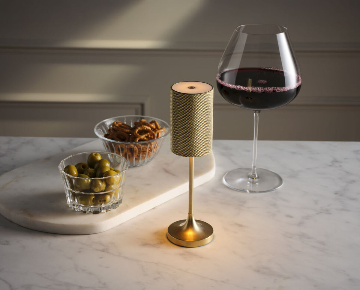 Cayman Micro LED Lamp 20cm - Champagne & Nurling RE