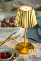 Utopia Dominica LED Cordless Lamp 26cm - Brushed Gold