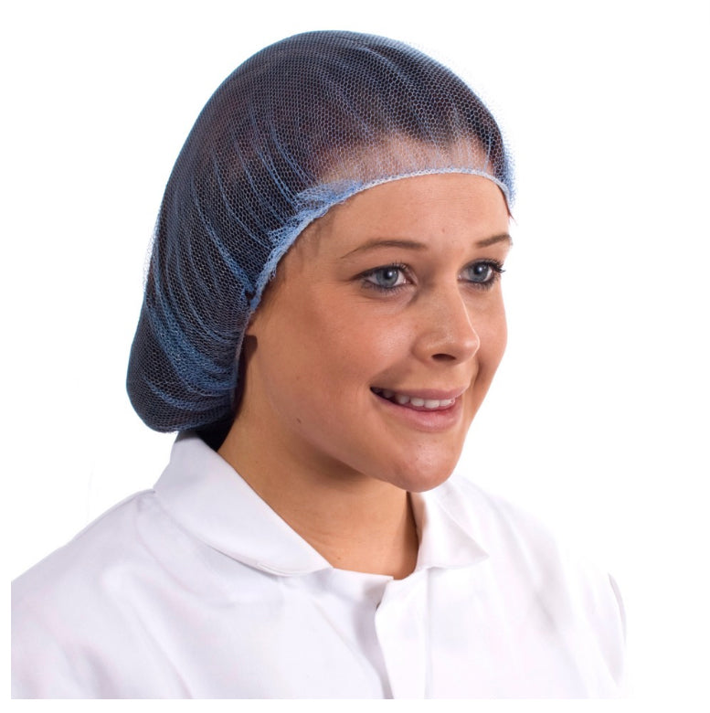 Blue Hair Nets Universal Size Pack of 100