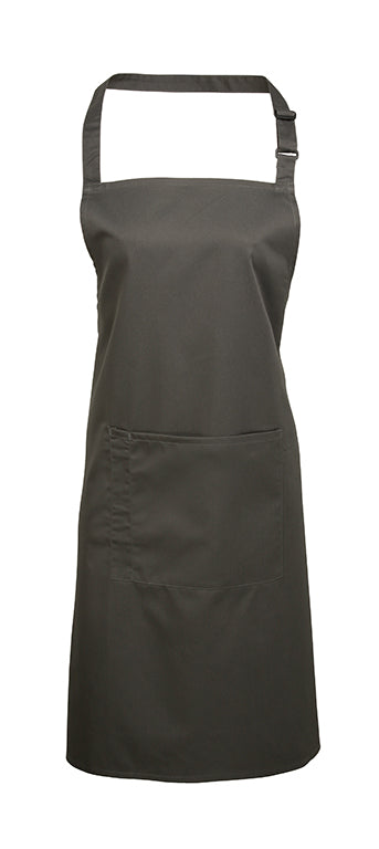 Dark Grey Bib Apron With Pocket 72x86cm
