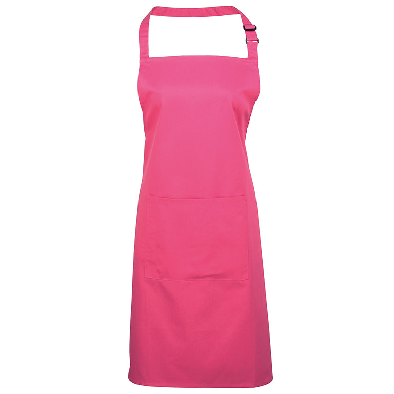 Pink Bib Apron With Pocket 72x86cm