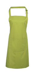 Lime Green Bib Apron With Pocket 72x86cm