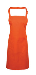Orange Bib Apron With Pocket 72x86cm