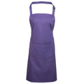 Purple Bib Apron With Pocket 72x86cm