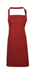 Red Bib Apron With Pocket 72x86cm