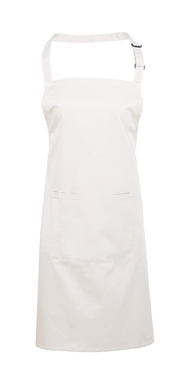 White Bib Apron With Pocket 72x86cm