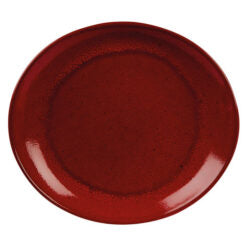 Rustico Lava Bistro Oval Plate 29.5x26cm/11.5"x10.25" Box of 12