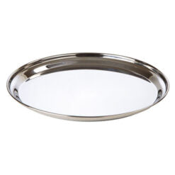Stainless Steel Round Flat Bar Tray 35cm