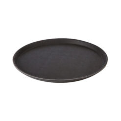 Black Round Non-Slip Bar Tray 35.5cm