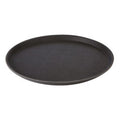 Black Round Non-Slip Bar Tray 40.5cm