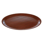 Round Mahogany Wood Tray 33cm