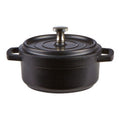 Mini Round Black Cast Aluminium Cocotte 10x5cm-01