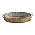 Serving Tray Antique Brass 31cm Box of 6