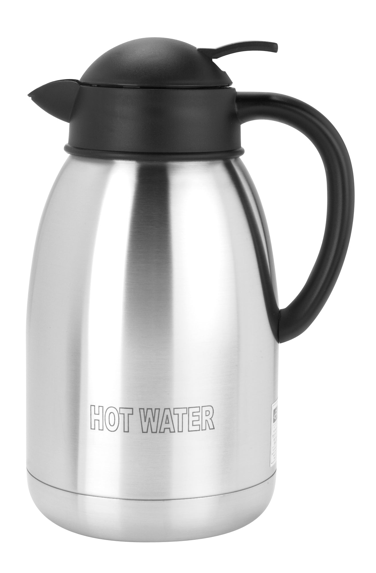 Stainless Steel Lined Vacuum Jug 1.9L Etched  'HOT WATER'