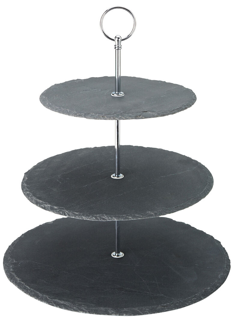 Utopia 3 Tier Slate Platter 12, 10, 8" (30, 25, 20cm)(Box of 1)