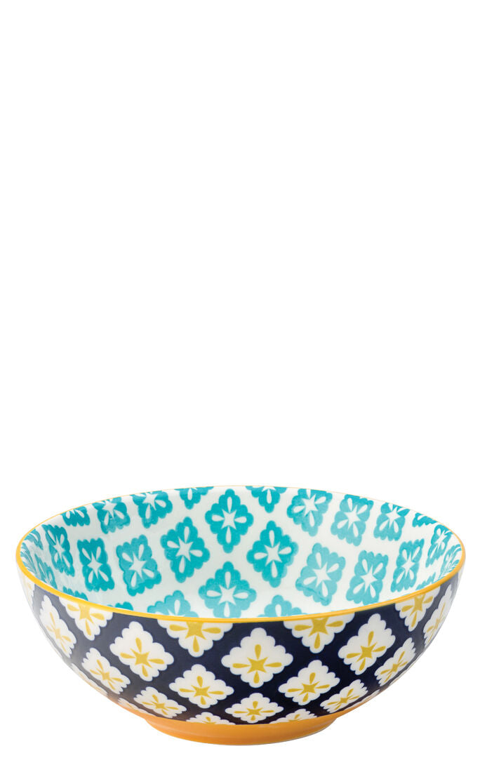 Utopia Cadiz Blue & Yellow Bowl 6.3" (16cm)(Box of 6)