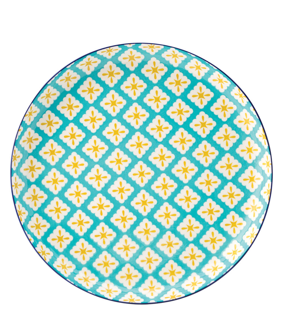 Utopia Cadiz Blue & Yellow Plate 10.5" (27cm)(Box of 6)