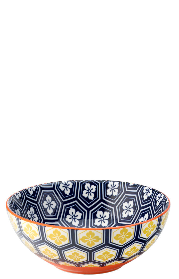 Utopia Cadiz Blue & Orange Bowl 6.3" (16cm)(Box of 6)