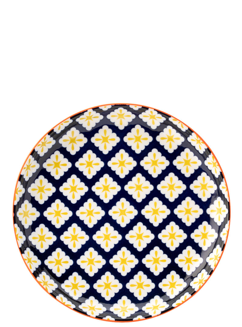 Utopia Cadiz Blue & Orange Plate 8" (20cm)(Box of 6)