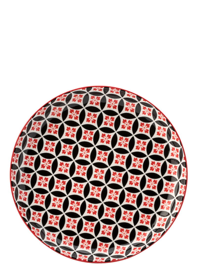 Utopia Cadiz Red & Black Plate 8" (20cm)(Box of 6)
