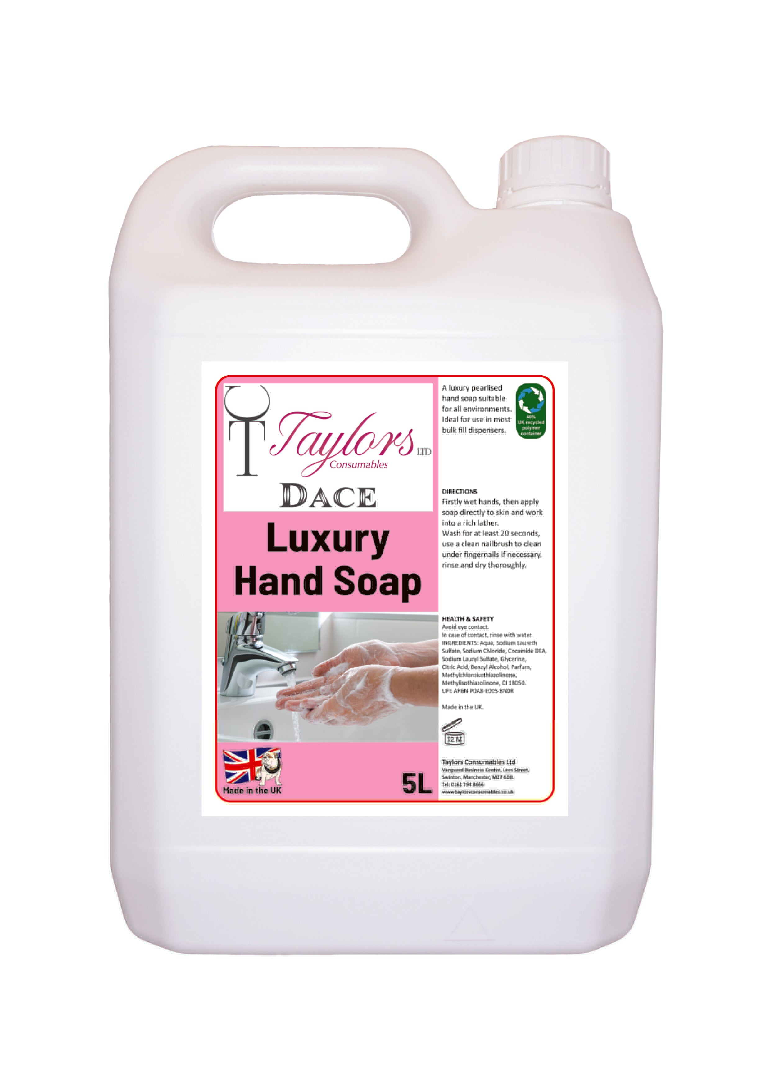 DACE Luxury Hand Wash Pink Soap 5L