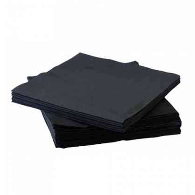 Black Cocktail Napkins 2ply  24x24cm 1x4000