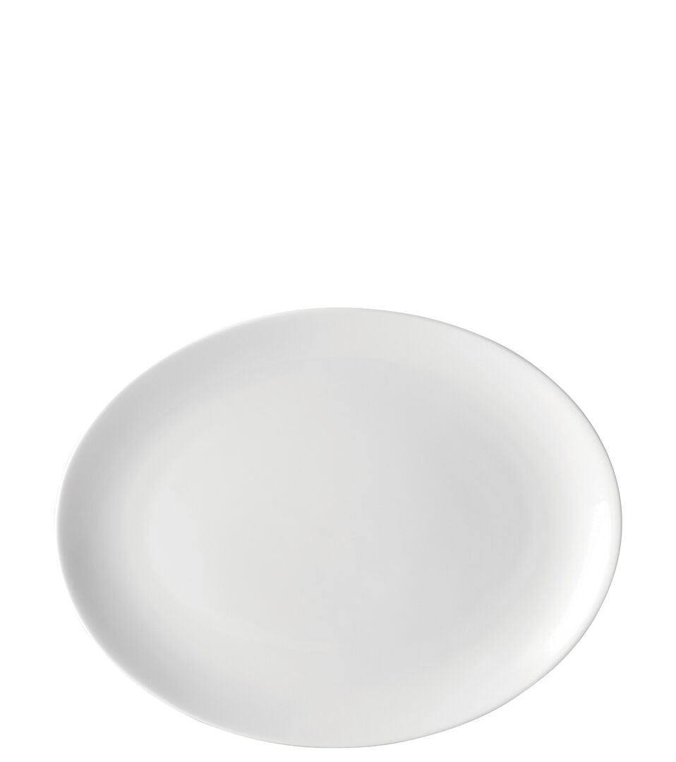 Utopia Pure White Oval Plate 10" (25.5cm)(4 Boxes of 6)