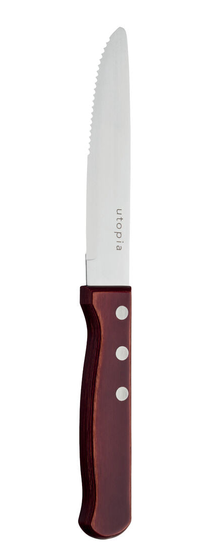 Utopia Jumbo Polywood 3 Stud Steak Knife(Box of 12)