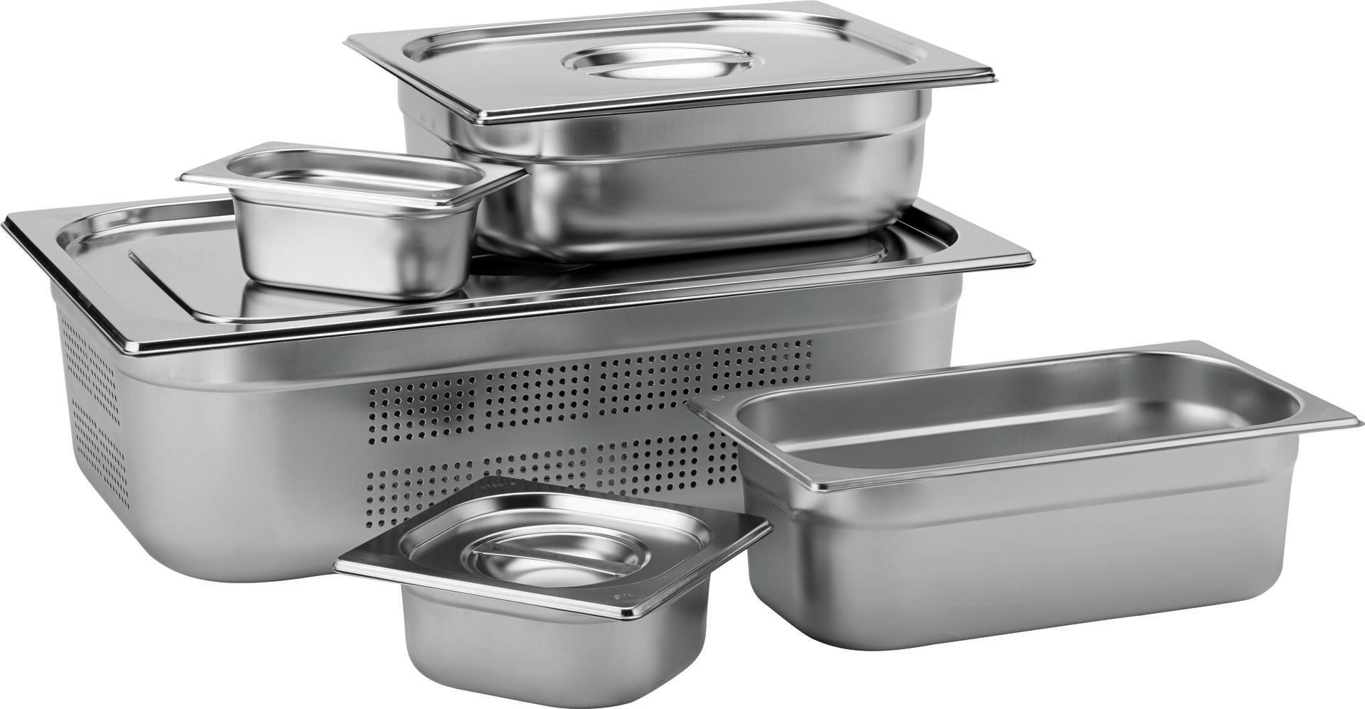 Utopia Stainless Steel Perforated GN 1/1 Pan 4cm Deep(Box of 6)