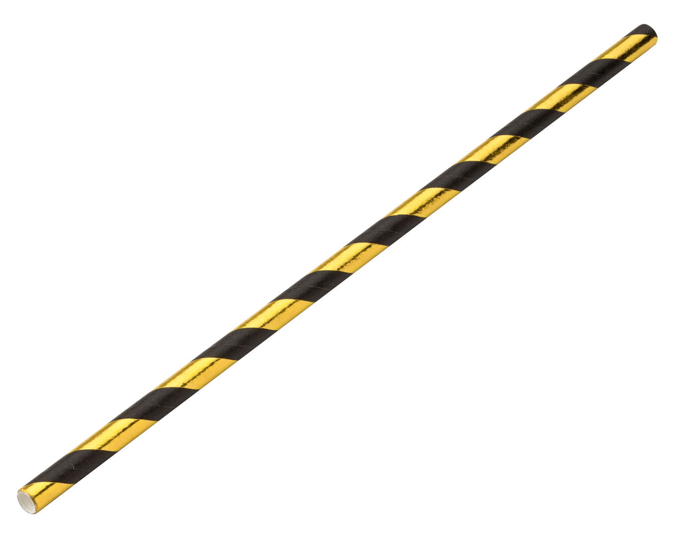 Utopia Paper Gold/Black Stripe Straw 8" (20cm) Box of 250(24 Boxes of 250)