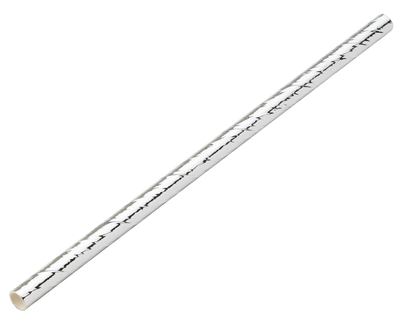 Utopia Paper Silver Cocktail Straw 5.5" (14cm) 5mm Bore(24 Boxes of 250)