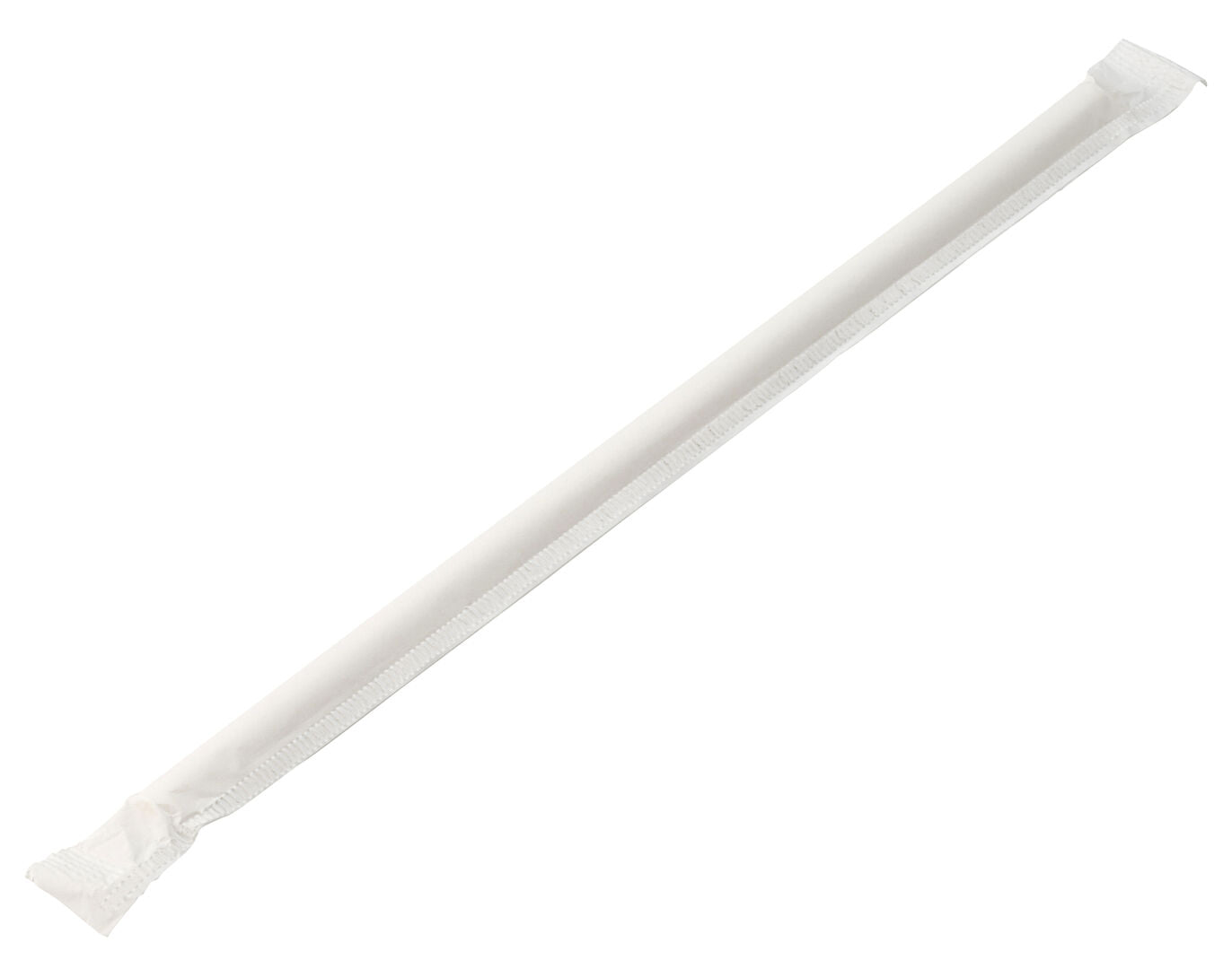 Utopia Paper Wrapped White Straw 8" (20cm) Box of 250(24 Boxes of 250)