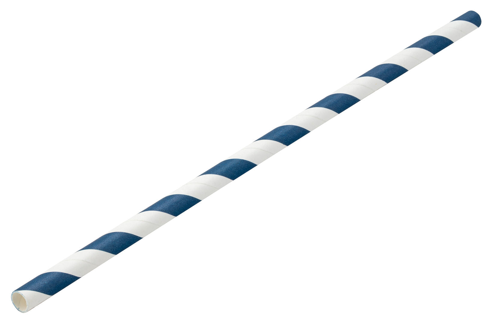 Utopia Paper Navy/White Stripe Straw 8" (20cm) Box of 250(24 Boxes of 250)