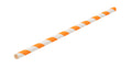 Utopia Paper Orange/White Stripe Straw 8" (20cm)(24 Boxes of 250)