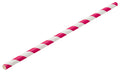 Utopia Paper Pink/White Stripe Straw 8" (20cm) Box of 250(24 Boxes of 250)