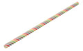 Utopia Paper Multi Stripe Straw 8" (20cm) Box of 250(24 Boxes of 250)