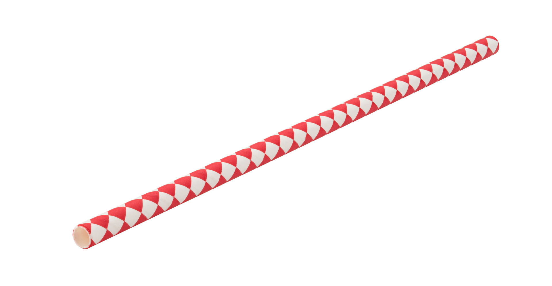 Utopia Paper Chequered Red Straw 8" (20cm) Box of 250(24 Boxes of 250)