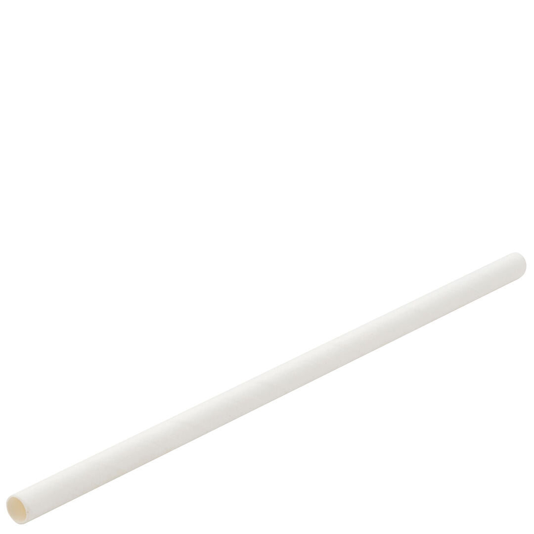 Utopia Paper White Cocktail Straw 5.5" (14cm) 5mm Bore(24 Boxes of 250)