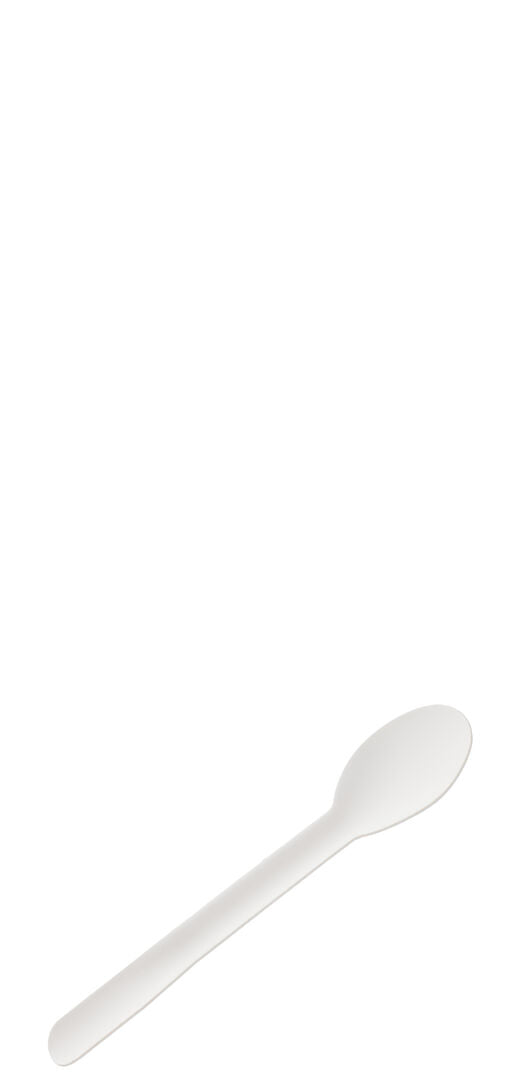 Utopia Compostable Paper Spoon 6.25" (15.8cm) - Box of 50(20 Boxes of 50)