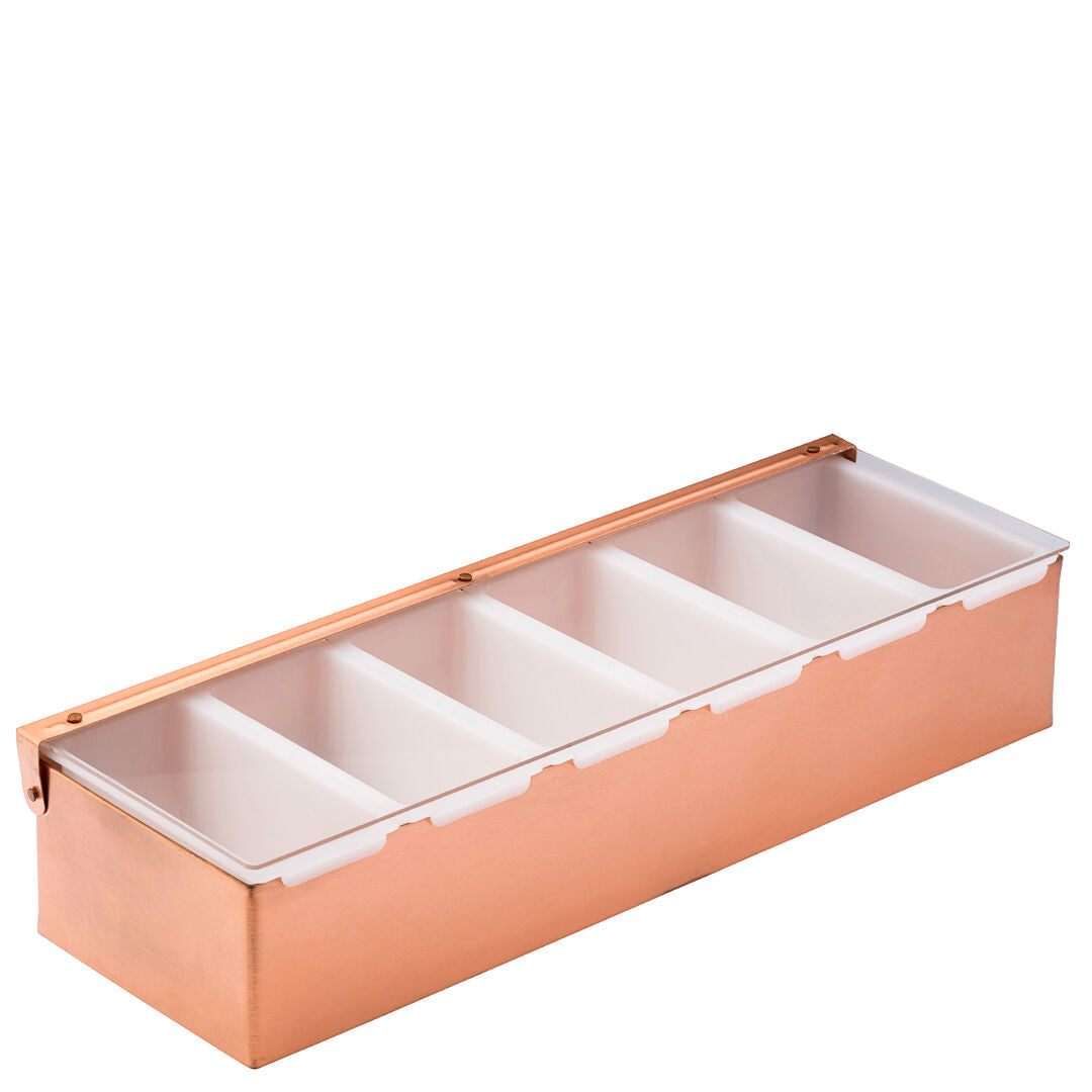 Utopia Copper Condiment Holder - 6 Inserts 17.5" (44.5cm)(Box of 1)